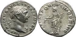 Ancient Coins - Ancient Roman silver coin of Trajan - COS V PP SPQR OPTIMO PRINC