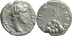 Ancient Coins - Ancient Roman silver coin of the Emperor Antoninus Pius minted in Caesarea, Cappadocia