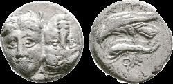 Ancient Coins - Ancient Greek silver coin from Istros, Moesia minted in 400-350 BC