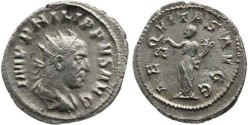 Ancient Coins - Philip I The Arab - Antoninianus - AEQVITAS AVGG