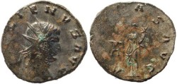 Ancient Coins - Gallienus silvered antoninianus - AEQVITAS AVG