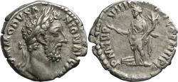 Ancient Coins - Ancient Roman coin of Commodus AR silver denarius -  TR P VIIII (IMP ?) COS IIII P P