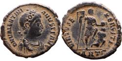 Ancient Coins - VF+ Ancient Roman coin of Valentinian II as Augustus minted in Antioch