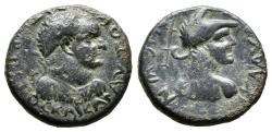 Ancient Coins - Ancient Roman Provincial coin of the Emperor Titus with Perseus minted in Iconium, Lykaonia