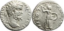 Ancient Coins - Ancient Roman silver denarius of the Emperor Septimius Severus - blundered legend