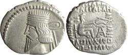 Ancient Coins - Ancient Kings of Parthia silver drachm of Vologases III 105-147 AD minted in Ecbatana