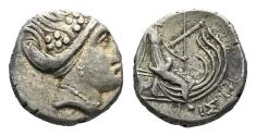 Ancient Coins - Ancient Greek silver coin from Euboea, Histiaia - Tetrobol circa 3-2 century BC