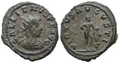 Ancient Coins - Ancient Roman coin of the Emperor Gallienus as Augustus with Hercules