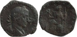 Ancient Coins - Trebonianus Gallus AE Sestertius - ROMAE AETERNAE 