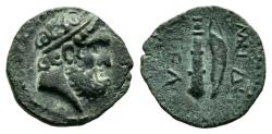 Ancient Coins - Ancient Greek coin with Hercules minted in Aegeae, Cilicia circa 104-47 BC