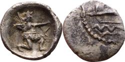 Ancient Coins - Ancient Phoenician coin from Sidon - Persian King and Galley - 5th to 4th Century BC
