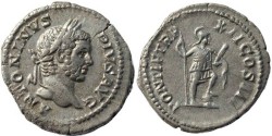 Ancient Coins - Caracalla AR silver Denarius - PONTIF TR P XII COS III
