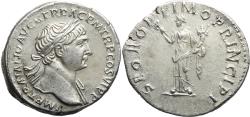 Ancient Coins - Ancient Roman silver coin of Trajan - SPQR OPTIMO PRINCIPI