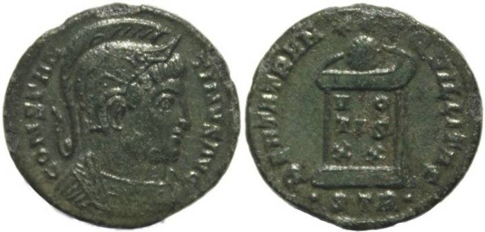 Ancient Coins - Ancient Roman coin Constantine I - BEATA TRANQVILLITAS - Treveri Mint