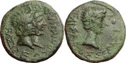 Ancient Coins - Ancient Roman Provincial coin of Augustus with Rhoemetalkes I minted in Thrace