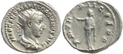 Ancient Coins - Gordian III AR silver antoninianus - PM TR P II COS PP