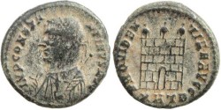 Ancient Coins - Silvered Roman coin of Constantine I Magnus 307-337AD - Heraclea Mint