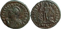 Ancient Coins - EF Ancient Roman coin of Licinius II as Caesar minted in Cyzicus