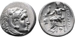 Ancient Coins - Ancient Greek silver coin of Alexander III The Great drachm minted in Abydos