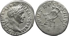 Ancient Coins - Roman silver coin of the Emperor Trajan - PM TRP COS III PP