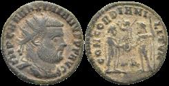 Ancient Coins - Ancient Roman coin of Maximianus as Augustus 286-305 AD minted in Cyzicus