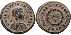 Ancient Coins - VF+ Ancient Roman coin of Constantine II as Caesar minted in Heraclea - DOMINOR NOSTROR CAES