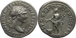 Ancient Coins - Ancient Roman silver coin of Trajan - SPQR OPTIMO PRINCIPI