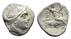 Ancient Coins - Ancient Greek silver coin from Euboea, Histiaia - Tetrobol circa 3-2 century BC