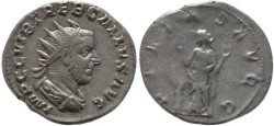 Ancient Coins - Trebonianus Gallus silver antoninianus - PIETAS AVGG