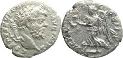 Ancient Coins - Ancient Roman silver denarius of the Emperor Septimius Severus minted in Rome