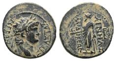 Ancient Coins - Ancient Roman Provincial coin of Nero with Zeus minted in Laodicea ad Lycum, Phrygia