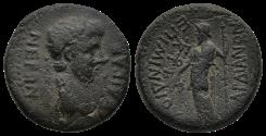 Ancient Coins - Ancient Roman Provincial coin of Nero minted in Sardes, Lydia