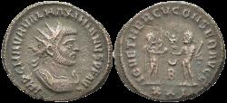 Ancient Coins - Ancient Roman coin of Maximianus as Augustus 286-305 AD - Jupiter and Hercules