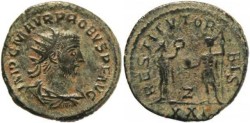 Ancient Coins - Probus Antoninianus, Antioch Mint - RESTITVT ORBIS