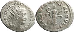 Ancient Coins - Ancient Roman silvered coin of the Emperor Valerian as Augustus minted in Antioch in 254-255 AD