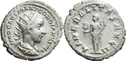 Ancient Coins - Ancient Roman silver coin of Gordian III 238-244AD Antoninianus - LIBERALITAS AVG