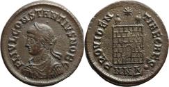 Ancient Coins - Ancient Roman coin of Constantius II as Caesar - PROVIDENTIAE CAESS - Campgate with 7 levels