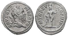 Ancient Coins - Ancient Roman silver denarius of the Emperor Septimius Severus minted in Rome