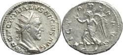 Ancient Coins - Roman silver coin of Trajan Decius - VICTORIA AVG