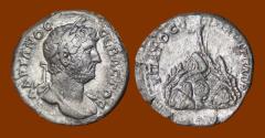 Ancient Coins - Hadrian, AR Didrachm, Mount Argaeus.  Sharp Devices, Good Metal.
