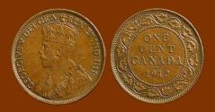 World Coins - CANADA. George V, One Cent, 1912. Attractive Grade and Color.