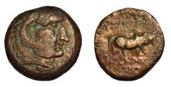 Ancient Coins - SELEUKID EMPIRE. Antiochos I Soter. 281-261 BC. Æ. Aï Khanoum mint. Head of Herakles