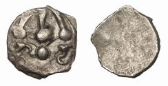 Ancient Coins - HUNNIC TRIBES, Sind. AR Damma, circa 600-700. with two characters in Brahmi