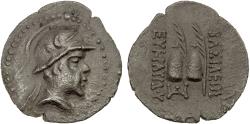 Ancient Coins - Greco-Baktrian Kingdom, Eukratides I Megas AR Obol. Circa 170-145 BC Balkh Mint.