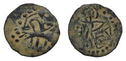 Ancient Coins - Post-Kushan (Baktria). Jouan-Jouan. circa 190-230. AE Unit, type dervied from Huvishka’s elephant-rider type.