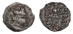 Ancient Coins - Kushan Empire: Heraios the Kushan. Circa AD 1-30. AR Obol