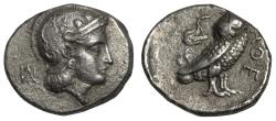 Ancient Coins - BAKTRIA (Pre-Seleukid Era): Sophytes. 315-295 BC. AR Didrachm. 'Athenian Owl Series' Mint: Oxus region