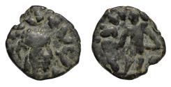 Ancient Coins - Kushan Empire: Kujula Kadphises. Circa AD 30-80. AE Fraction Unit. Begram Taxila area mint