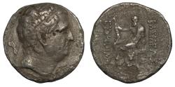 Ancient Coins - BAKTRIA: Euthydemos I Theos Megas. Circa 225-200 BC. AR Tetradrachm