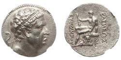 Ancient Coins - Greco-Baktrian: Euthydemos I, 225-200 BC. Tetradrachm NGC graded AU